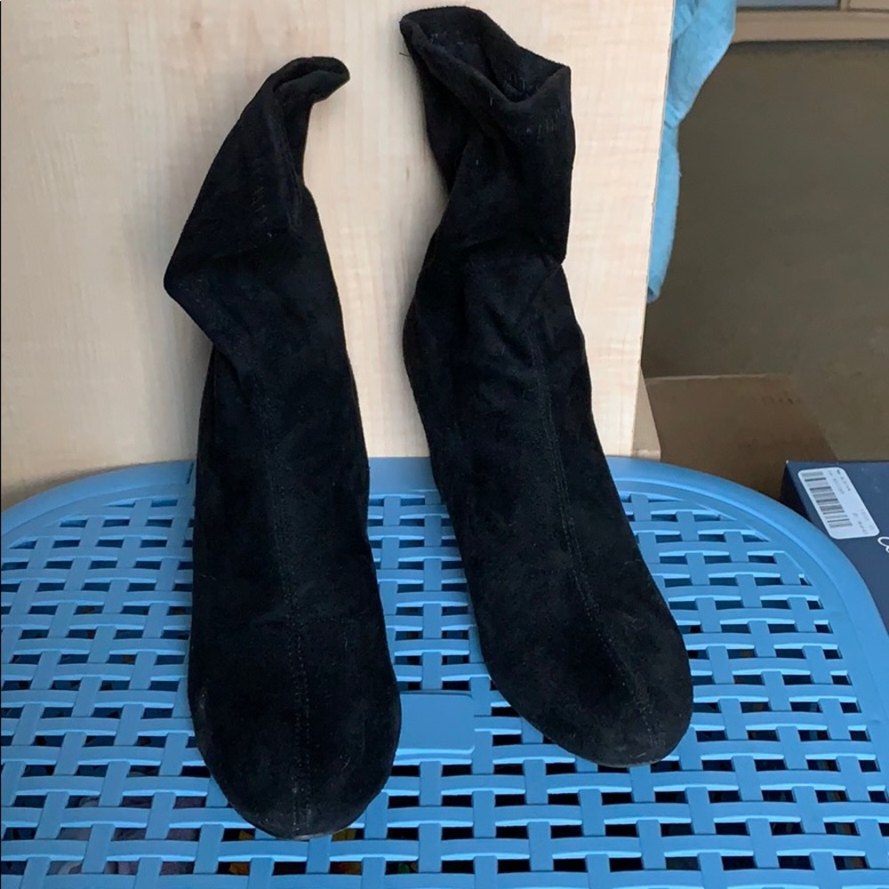 Black sock booties